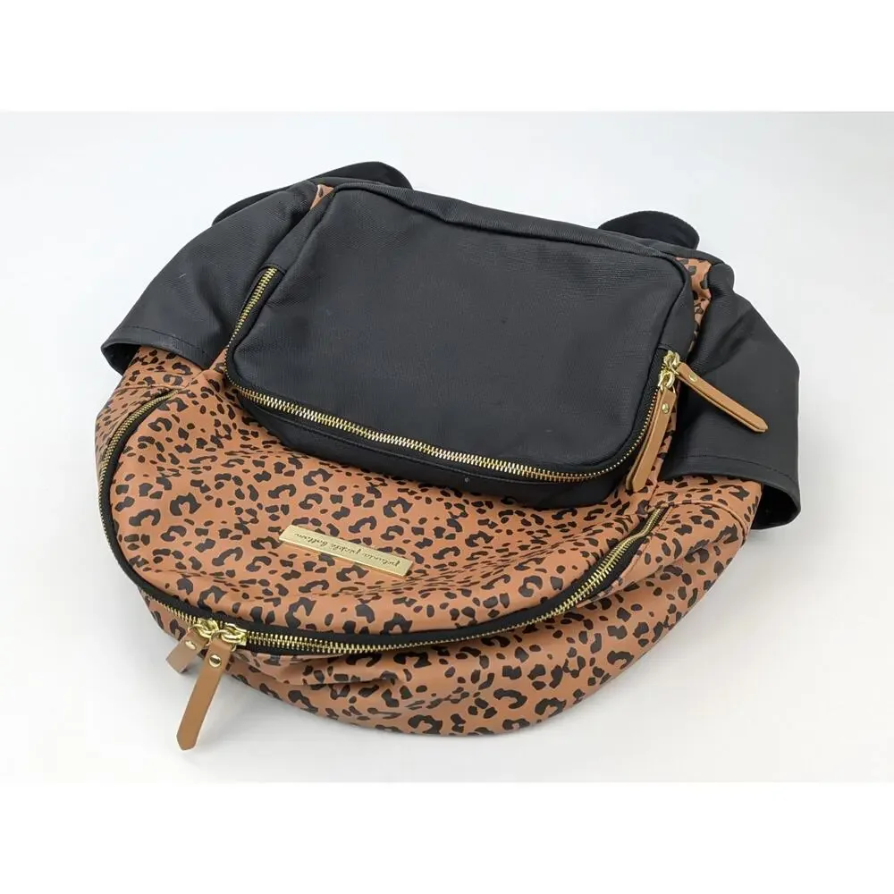 Petunia Pickle Bottom Leopard District Backpack Diaper Bag Brown & Black Cute!